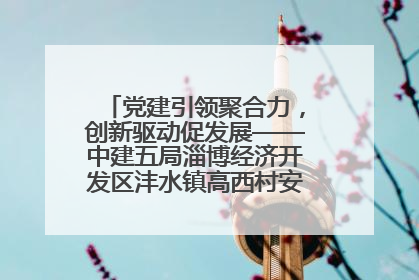 党建引领聚合力，创新驱动促发展——中建五局淄博经济开发区沣水镇高西村安置项目建设纪实