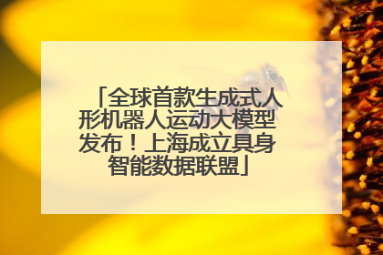 全球首款生成式人形机器人运动大模型发布！上海成立具身智能数据联盟