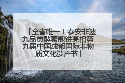 全省唯一！泰安非遗九品贡酵素煎饼亮相第九届中国成都国际非物质文化遗产节