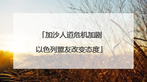 加沙人道危机加剧 以色列盟友改变态度