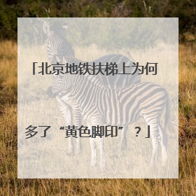 北京地铁扶梯上为何多了“黄色脚印”？