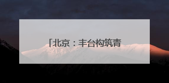 北京：丰台构筑青年友好生态城区