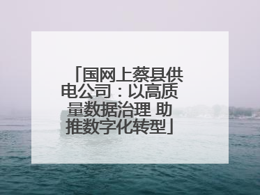国网上蔡县供电公司：以高质量数据治理 助推数字化转型