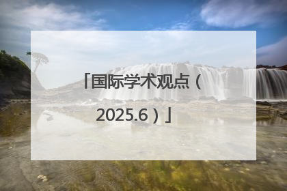 国际学术观点（2025.6）