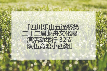 四川乐山五通桥第二十二届龙舟文化展演活动举行 32支队伍竞渡小西湖