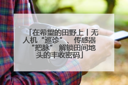 在希望的田野上丨无人机“巡诊”、传感器“把脉” 解锁田间地头的丰收密码