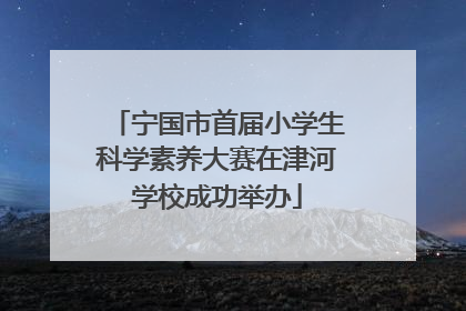 宁国市首届小学生科学素养大赛在津河学校成功举办