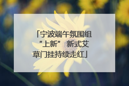 宁波端午氛围组“上新” 新式艾草门挂持续走红