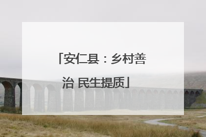 安仁县：乡村善治 民生提质