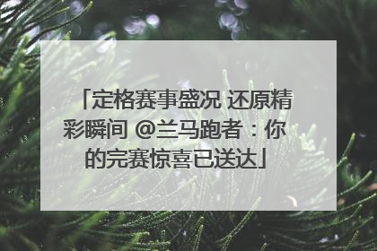 定格赛事盛况 还原精彩瞬间 @兰马跑者：你的完赛惊喜已送达