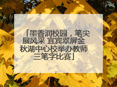 墨香润校园，笔尖展风采 宜宾翠屏金秋湖中心校举办教师三笔字比赛