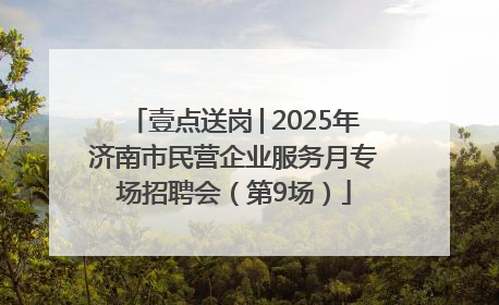 壹点送岗│2025年济南市民营企业服务月专场招聘会（第9场）