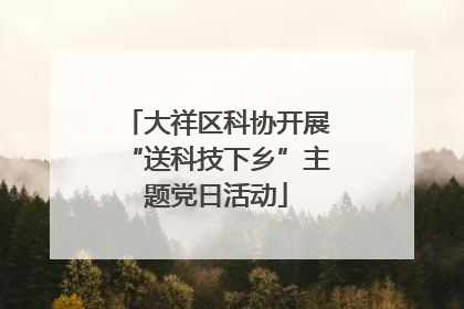 大祥区科协开展“送科技下乡”主题党日活动