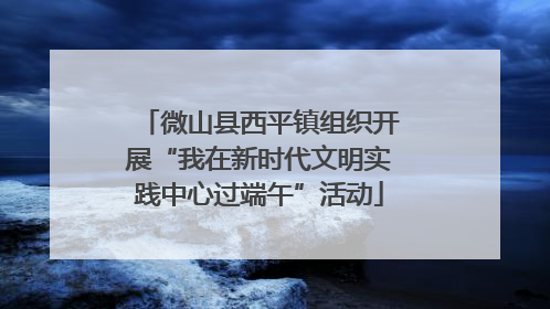 微山县西平镇组织开展“我在新时代文明实践中心过端午”活动
