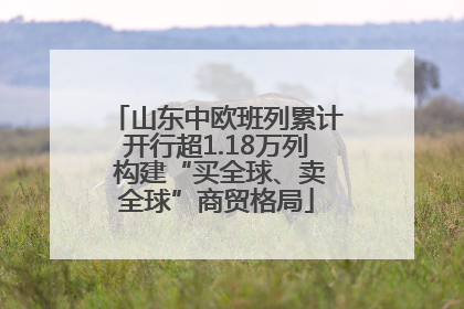山东中欧班列累计开行超1.18万列 构建“买全球、卖全球”商贸格局