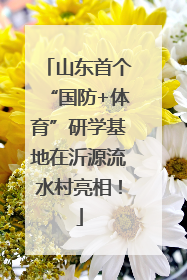 山东首个“国防+体育”研学基地在沂源流水村亮相！