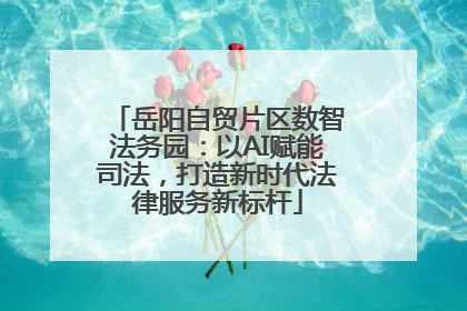 岳阳自贸片区数智法务园：以AI赋能司法，打造新时代法律服务新标杆