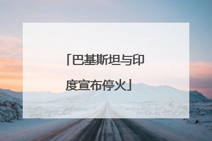 巴基斯坦与印度宣布停火