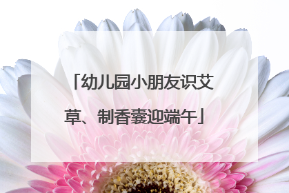 幼儿园小朋友识艾草、制香囊迎端午