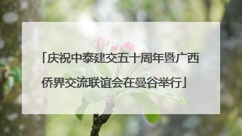 庆祝中泰建交五十周年暨广西侨界交流联谊会在曼谷举行