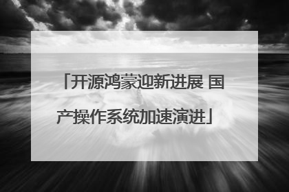 开源鸿蒙迎新进展 国产操作系统加速演进