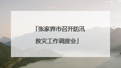 张家界市召开防汛救灾工作调度会