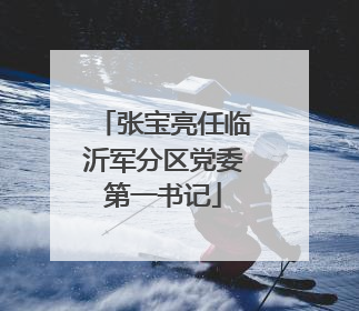 张宝亮任临沂军分区党委第一书记