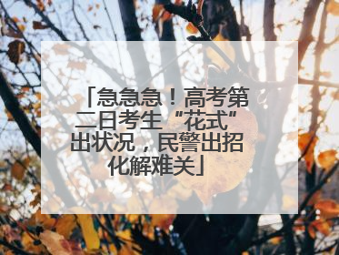 急急急！高考第二日考生“花式”出状况，民警出招化解难关