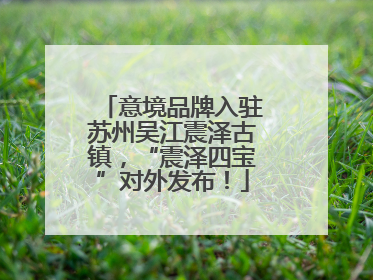 意境品牌入驻苏州吴江震泽古镇，“震泽四宝”对外发布！