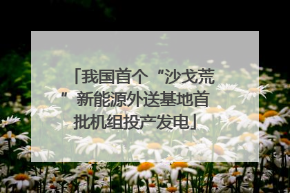 我国首个“沙戈荒”新能源外送基地首批机组投产发电