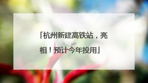 杭州新建高铁站，亮相！预计今年投用