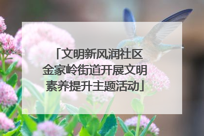 文明新风润社区 金家岭街道开展文明素养提升主题活动