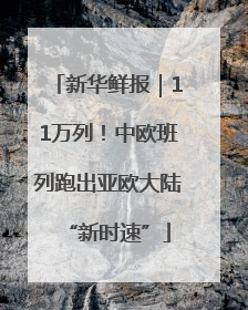 新华鲜报｜11万列！中欧班列跑出亚欧大陆“新时速”