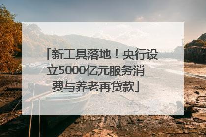 新工具落地！央行设立5000亿元服务消费与养老再贷款