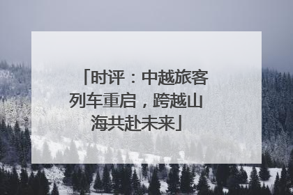时评：中越旅客列车重启，跨越山海共赴未来