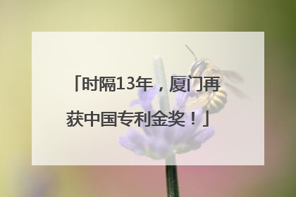时隔13年，厦门再获中国专利金奖！