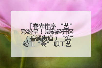 春光作序 “艺”彩纷呈！常熟经开区（碧溪街道）“滨”纷工“荟”·职工艺课堂点亮春日时光