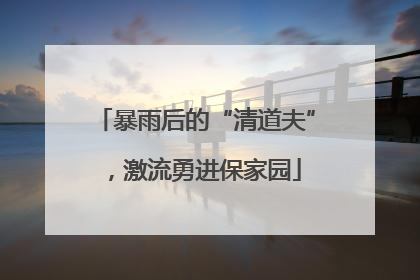 暴雨后的“清道夫”，激流勇进保家园