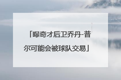 曝奇才后卫乔丹-普尔可能会被球队交易