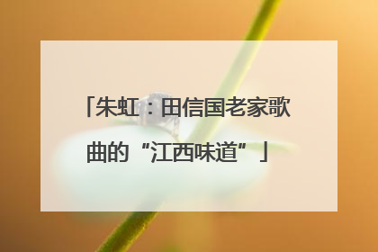 朱虹：田信国老家歌曲的“江西味道”