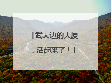 武大边的大厦，活起来了！