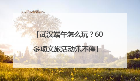 武汉端午怎么玩？60多项文旅活动乐不停