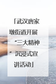 武汉唐家墩街道开展“三大精神”沉浸式宣讲活动