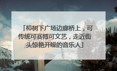 樟树下广场边廊桥上，可传统可赛博可文艺，走近街头惊艳开嗓的音乐人