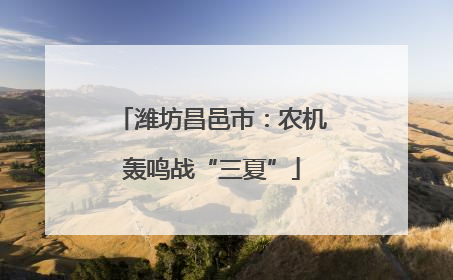 潍坊昌邑市：农机轰鸣战“三夏”