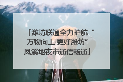 潍坊联通全力护航“万物向上·更好潍坊”凤溪地夜市通信畅通