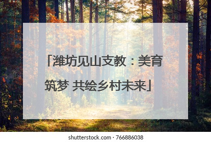 潍坊见山支教：美育筑梦 共绘乡村未来