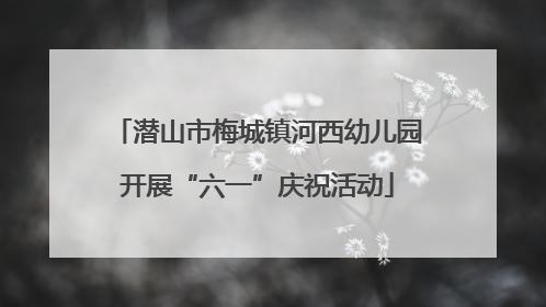 潜山市梅城镇河西幼儿园开展“六一”庆祝活动