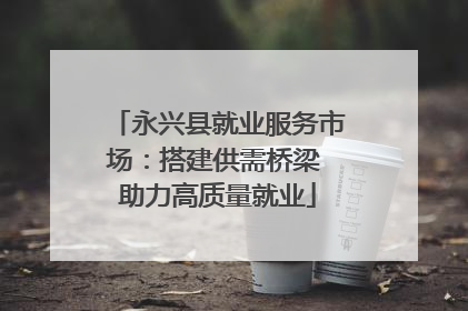 永兴县就业服务市场：搭建供需桥梁 助力高质量就业