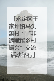 永定区王家坪镇马头溪村：“非遗赋能乡村振兴”交流活动举行